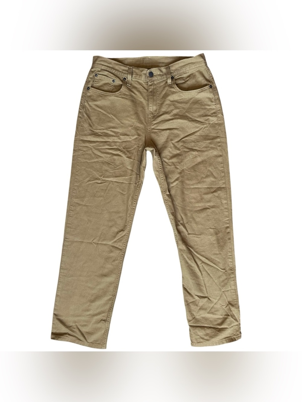 Levi’s Men’s W28 L30 Tapered Jeans Khaki Tan Boys XL 18-20 irregular